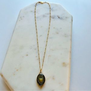 Virgin Saints & Angels Gold Sacred Heart Necklace